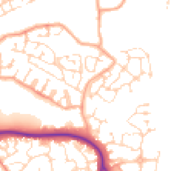 Daytime road noise heatmap for CM1 6DU