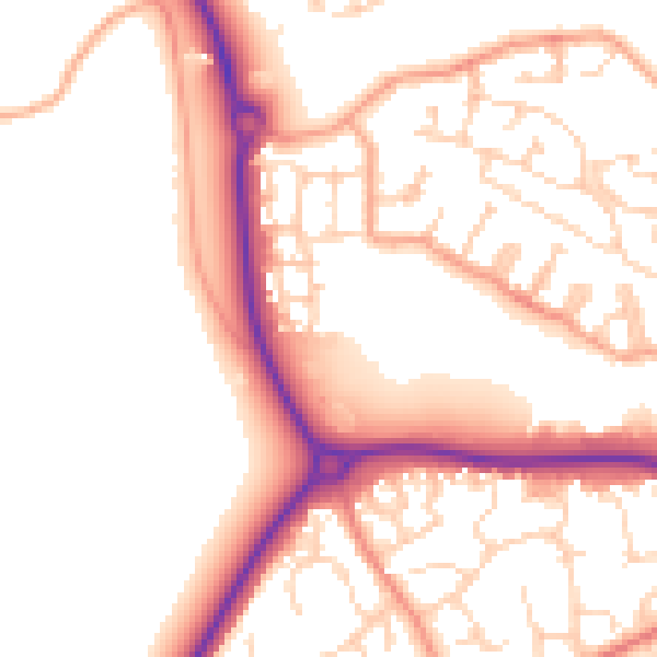 Daytime road noise heatmap for CM1 6DY
