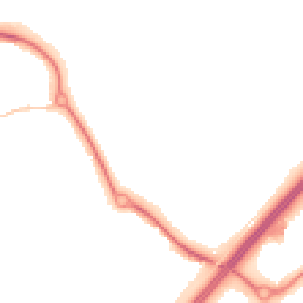 Night-time road noise heatmap for CM1 6EA