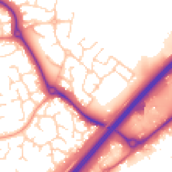 Daytime road noise heatmap for CM1 6ED
