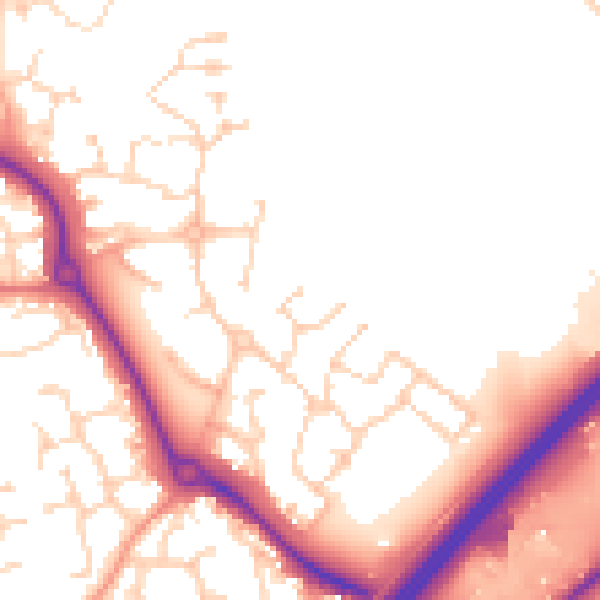 Daytime road noise heatmap for CM1 6EE