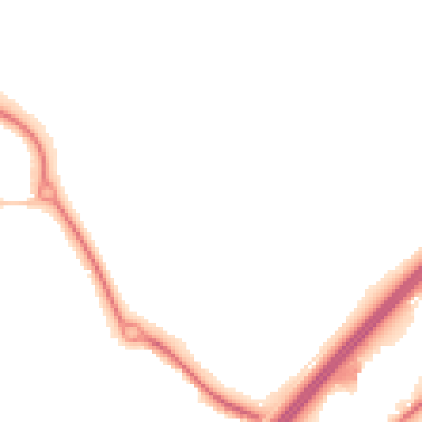 Night-time road noise heatmap for CM1 6EE