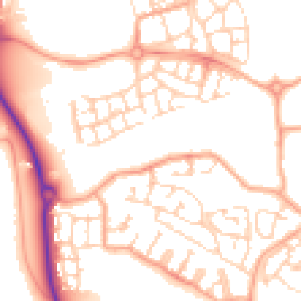 Daytime road noise heatmap for CM1 6EP
