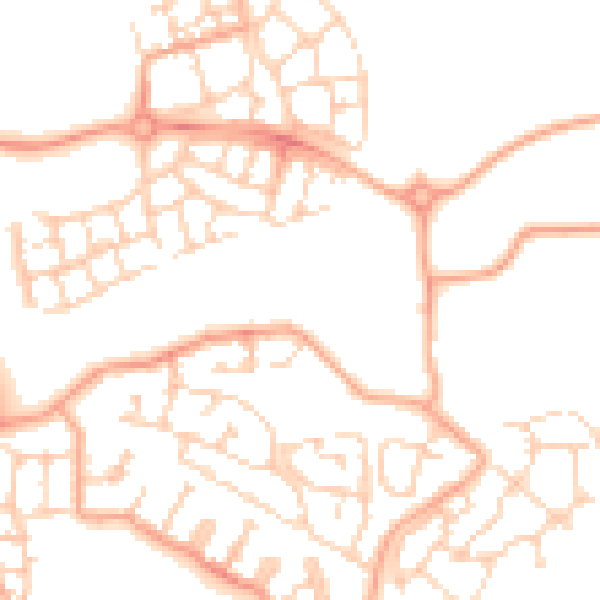 Daytime road noise heatmap for CM1 6ER