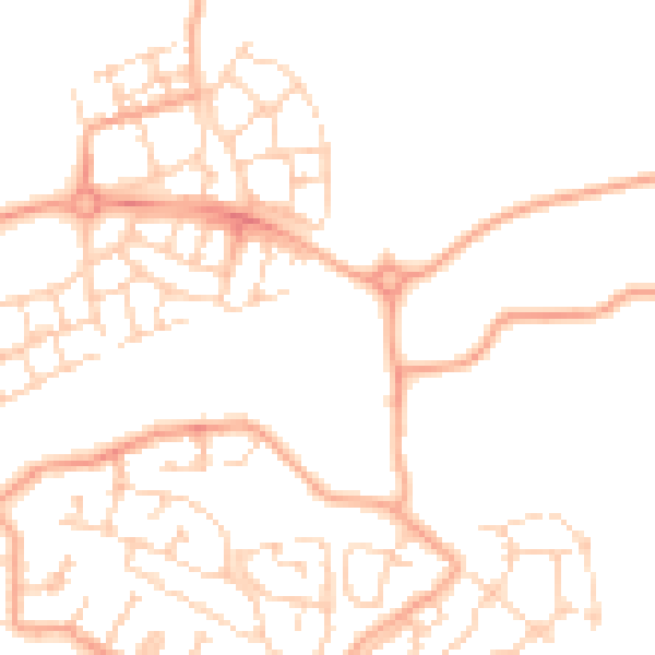 Daytime road noise heatmap for CM1 6GT
