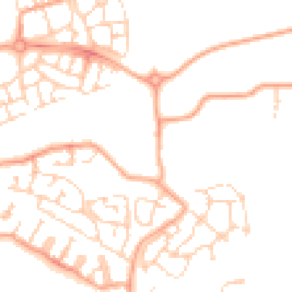 Daytime road noise heatmap for CM1 6GU