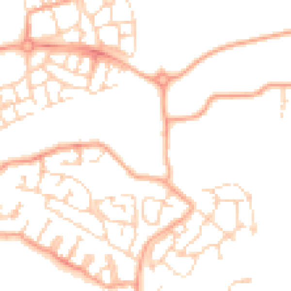 Daytime road noise heatmap for CM1 6HF