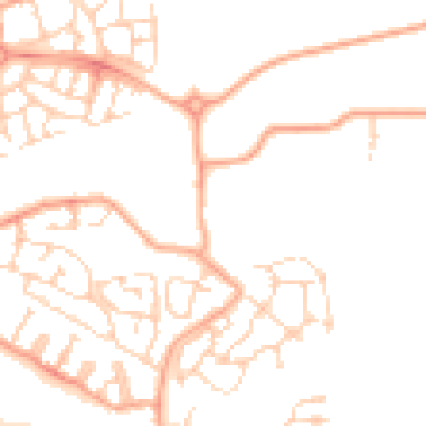 Daytime road noise heatmap for CM1 6HN