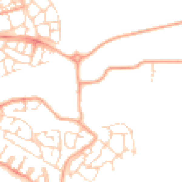 Daytime road noise heatmap for CM1 6HS