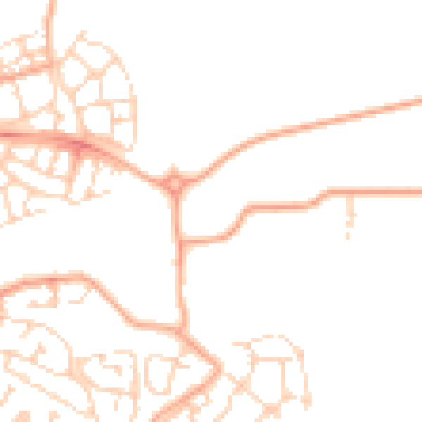 Daytime road noise heatmap for CM1 6HW