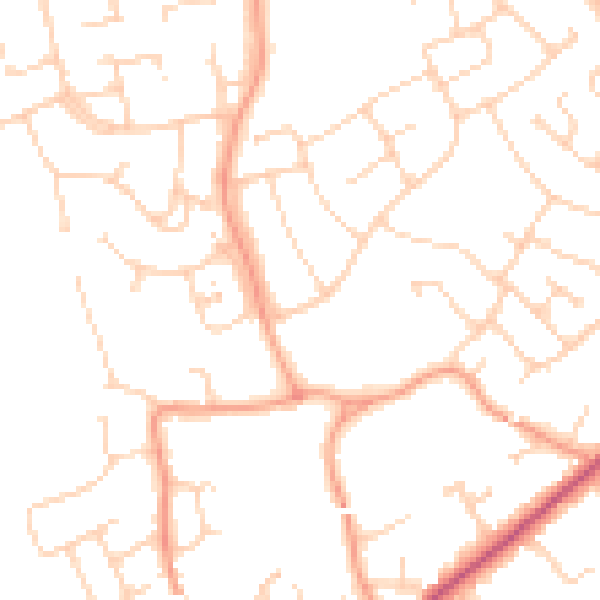 Daytime road noise heatmap for CM1 6LH