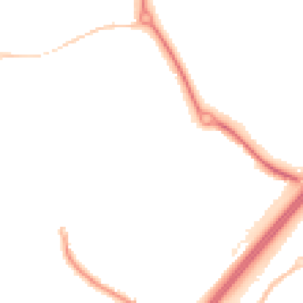 Night-time road noise heatmap for CM1 6PJ