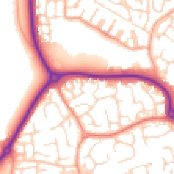 Daytime road noise heatmap for CM1 6SY