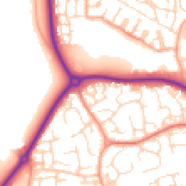 Daytime road noise heatmap for CM1 6SZ