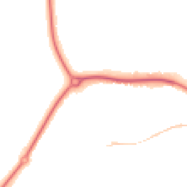 Night-time road noise heatmap for CM1 6SZ