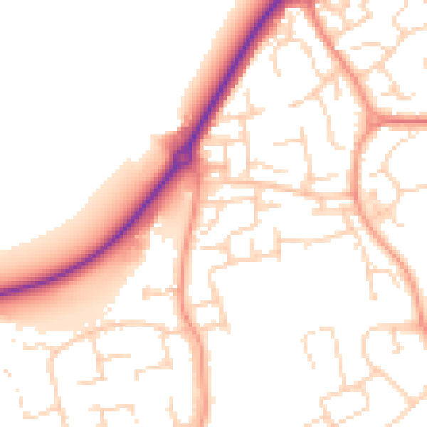 Daytime road noise heatmap for CM1 6TN