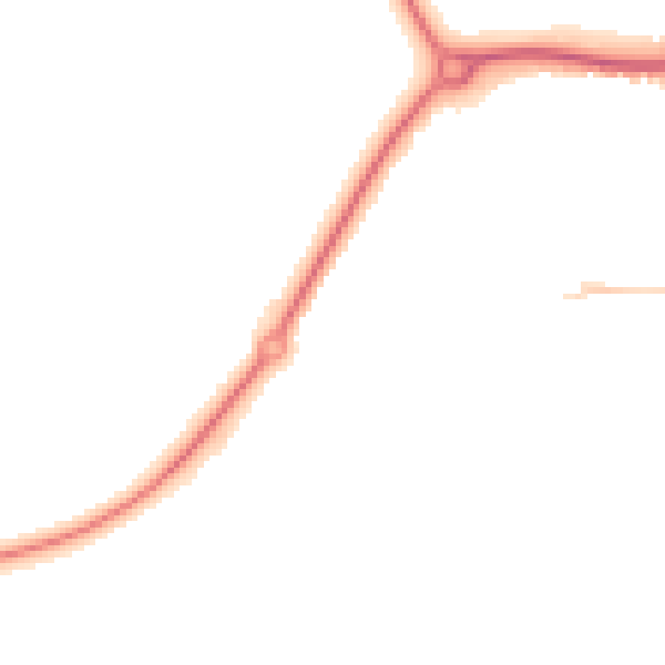 Night-time road noise heatmap for CM1 6UH