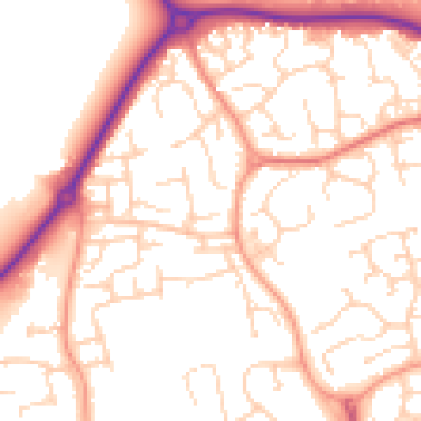 Daytime road noise heatmap for CM1 6UT