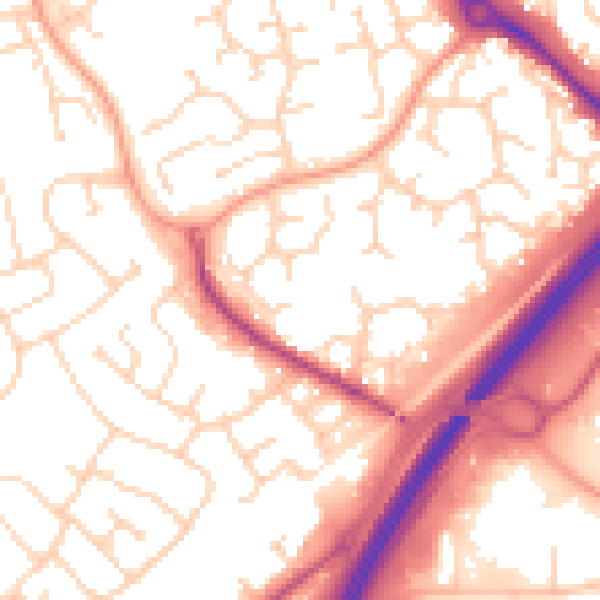 Daytime road noise heatmap for CM1 6YL