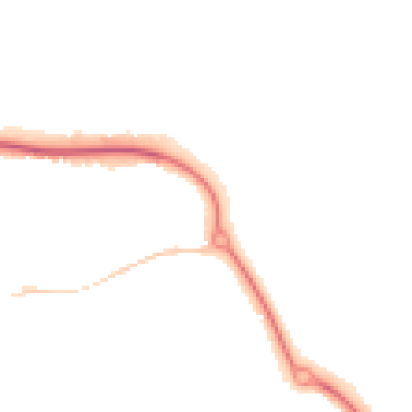 Night-time road noise heatmap for CM1 6ZP
