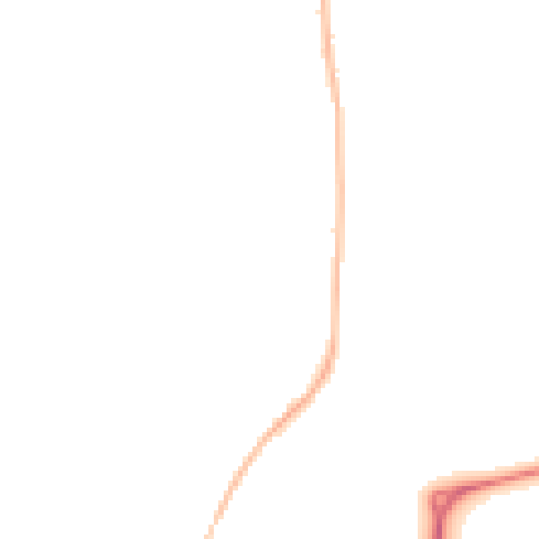 Night-time road noise heatmap for CM1 7DE