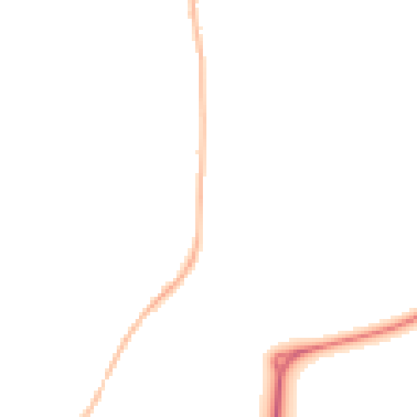 Night-time road noise heatmap for CM1 7EP