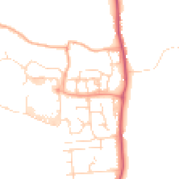 Daytime road noise heatmap for CM1 7FL