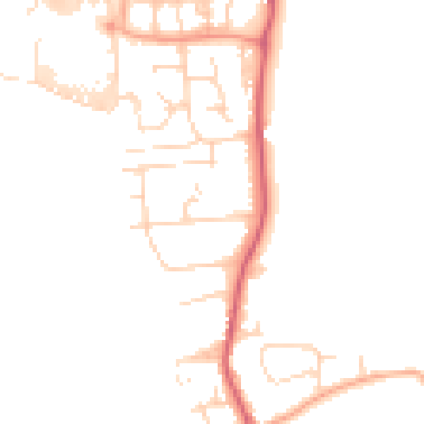 Daytime road noise heatmap for CM1 7HB