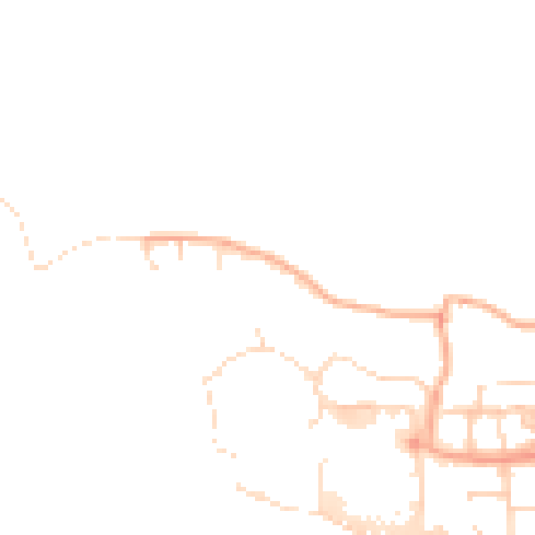 Daytime road noise heatmap for CM1 7TE