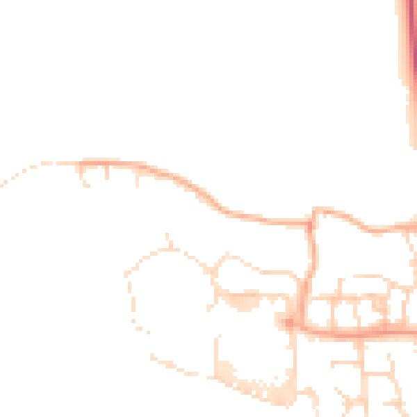 Daytime road noise heatmap for CM1 7TR