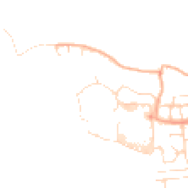 Daytime road noise heatmap for CM1 7WE