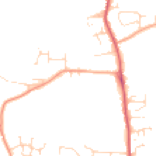 Daytime road noise heatmap for CM1 7ZS