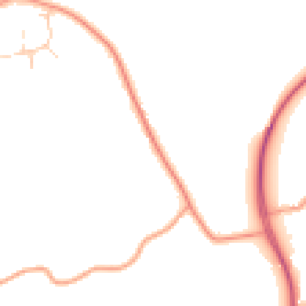 Daytime road noise heatmap for CM3 1AB
