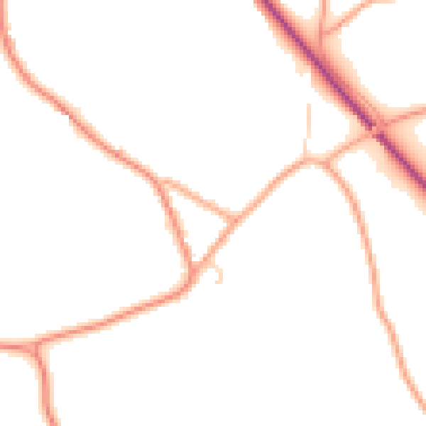 Daytime road noise heatmap for CM3 1BP