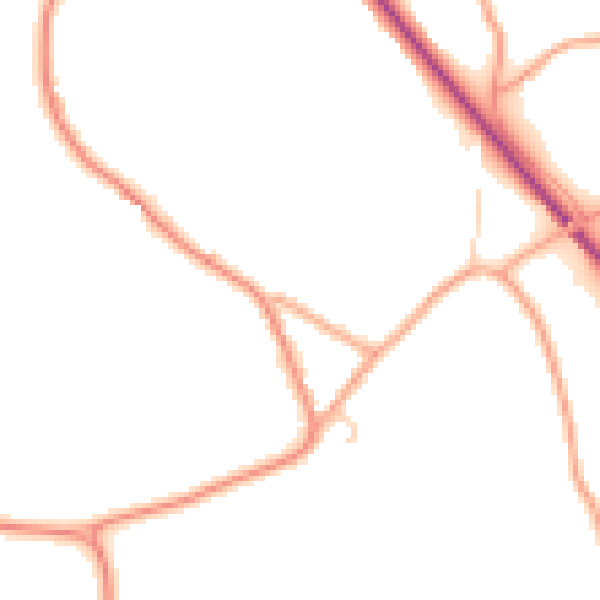 Daytime road noise heatmap for CM3 1BW