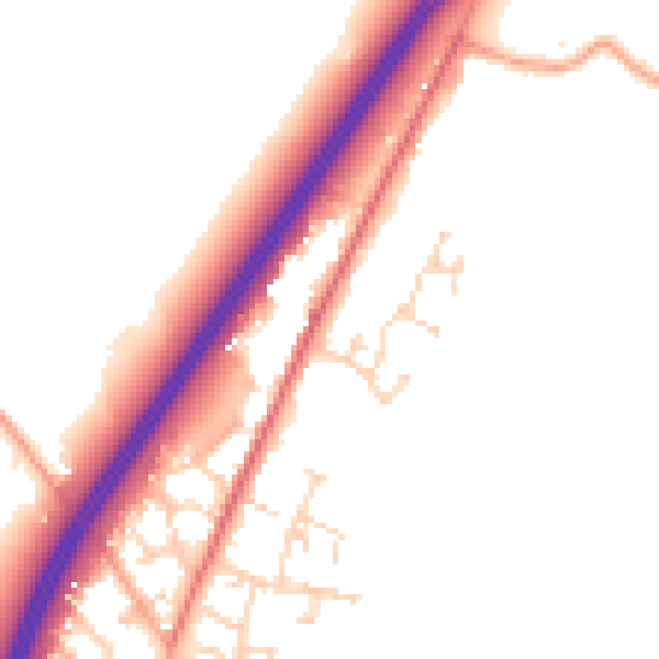 Daytime road noise heatmap for CM3 1FL