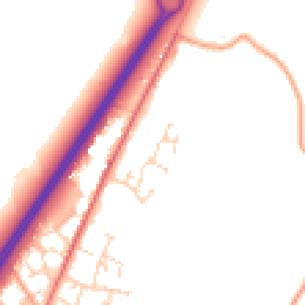 Daytime road noise heatmap for CM3 1FN