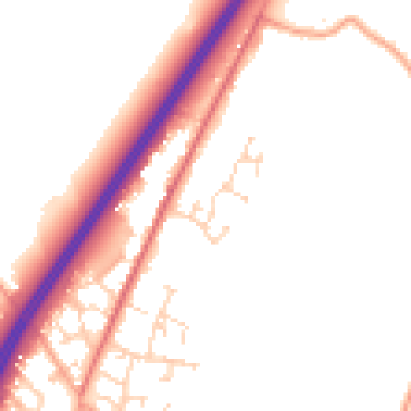 Daytime road noise heatmap for CM3 1FP