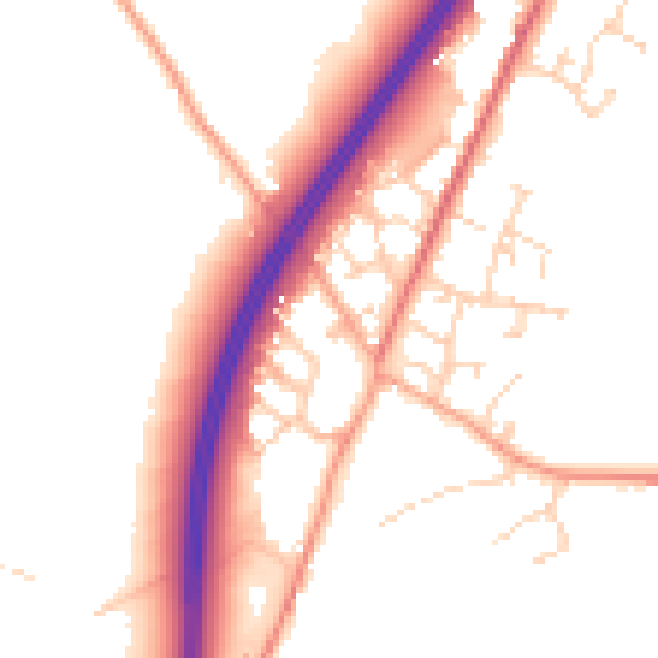 Daytime road noise heatmap for CM3 1GS