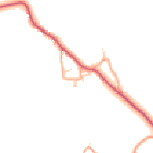 Daytime road noise heatmap for CM3 1LJ