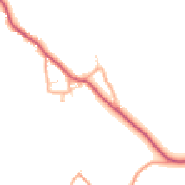 Daytime road noise heatmap for CM3 1LQ
