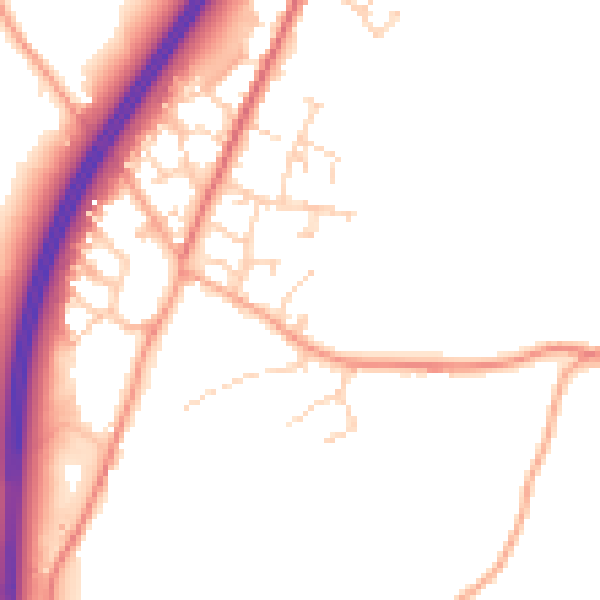 Daytime road noise heatmap for CM3 1NG