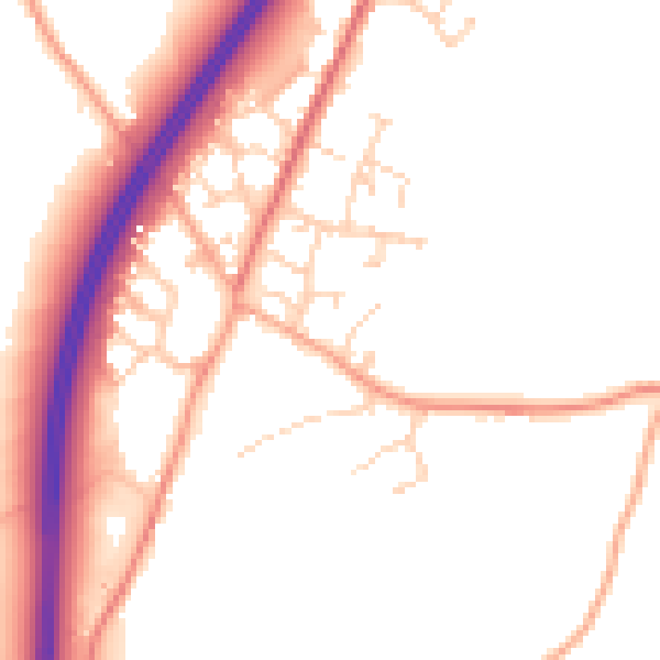 Daytime road noise heatmap for CM3 1NH