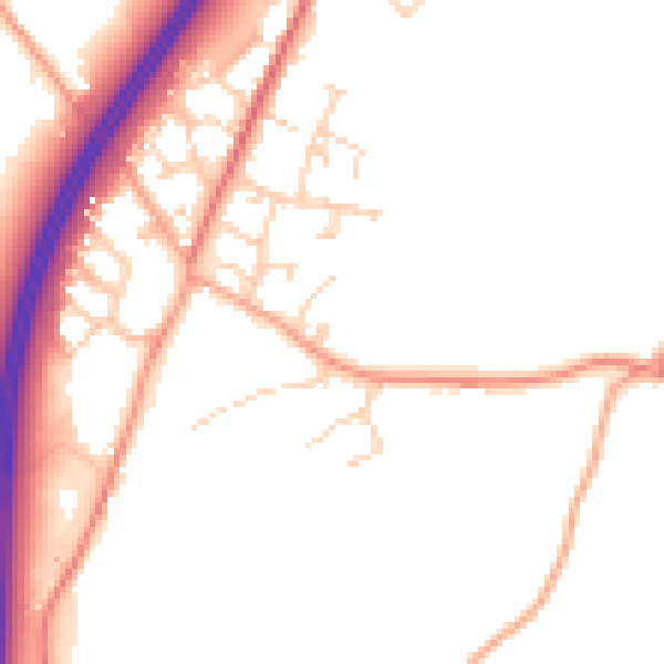 Daytime road noise heatmap for CM3 1NJ