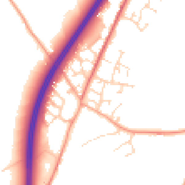 Daytime road noise heatmap for CM3 1NX
