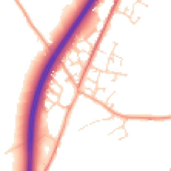 Daytime road noise heatmap for CM3 1NY
