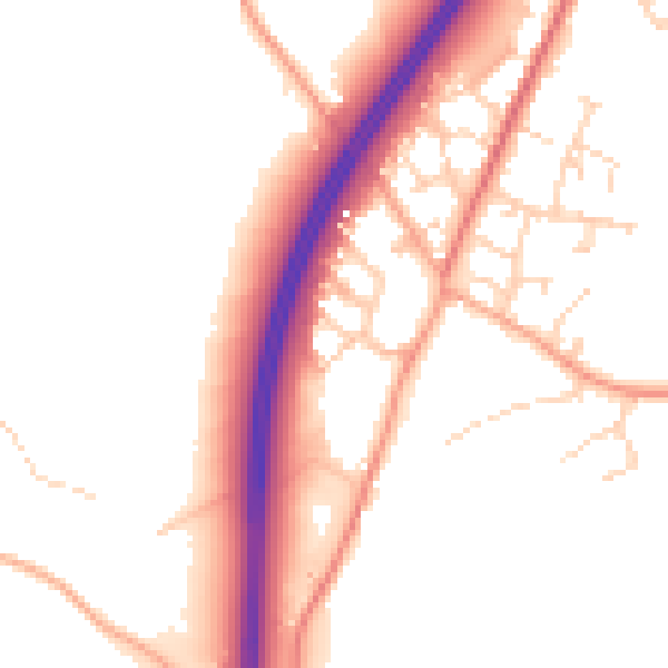 Daytime road noise heatmap for CM3 1PY