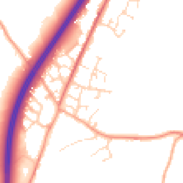 Daytime road noise heatmap for CM3 1RP