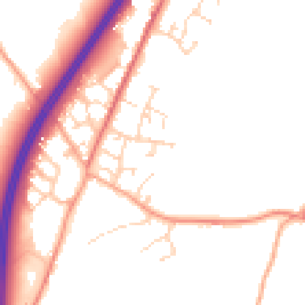Daytime road noise heatmap for CM3 1RR