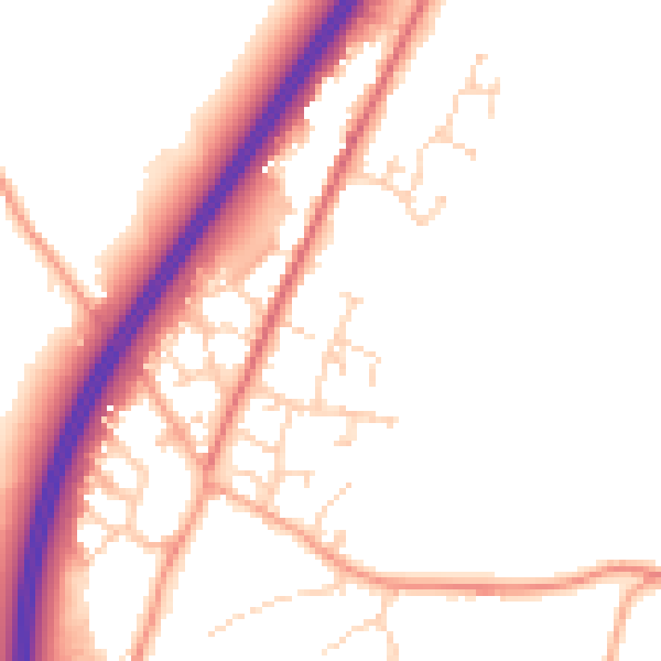 Daytime road noise heatmap for CM3 1RS